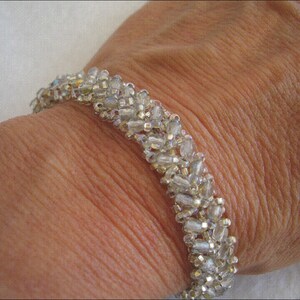 Crystal Herringbone Beaded Bracelet