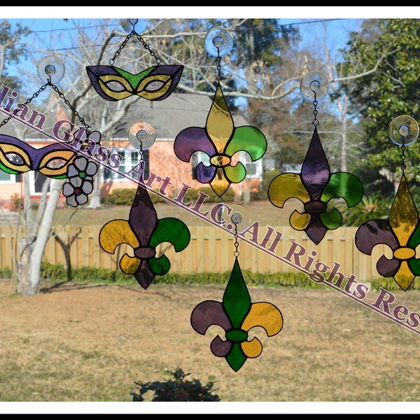 mardi gras bead garland outdoor