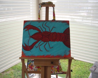 Cajun Crawfish Acrylic Painting