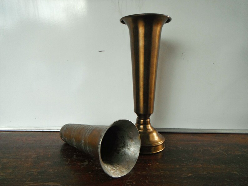 Brass Memorial Vase Etsy