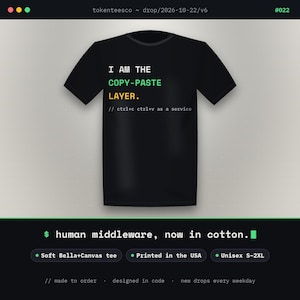 Ich bin die Kopier- und Einfügeschicht – T-Shirt, lustiges Büroangestellten-Shirt, Geschenk für Programmierer, Softwareentwickler-Shirt, Humor für KI-Workflows