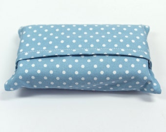 Travel Tissue Holder,  Polka Dot Fabric Tissue Case, Pocket Tissue Holder, Pocket Tissue Pouch