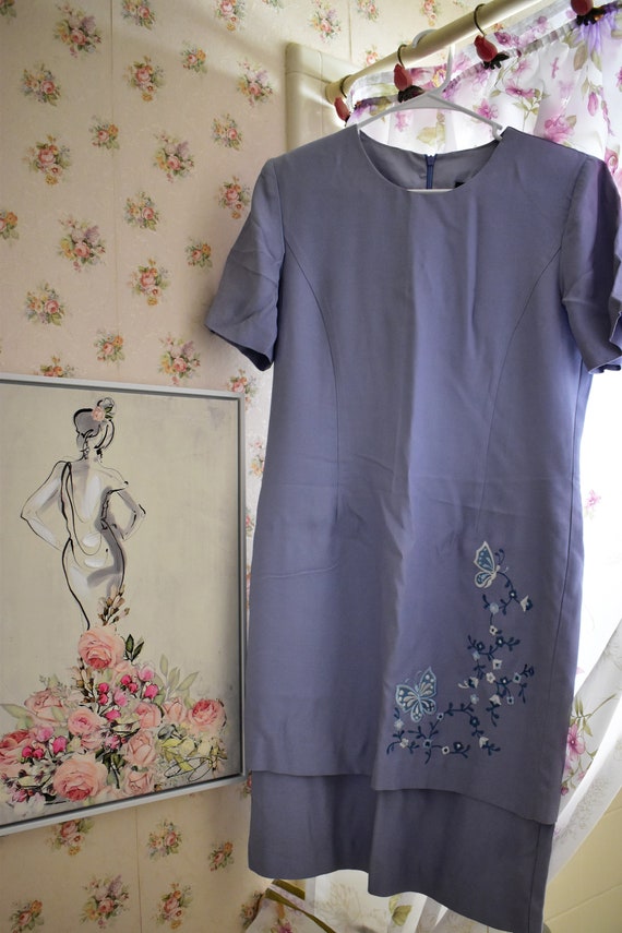 Ladies Short Sleeve Vintage Periwinkle (Lavender B