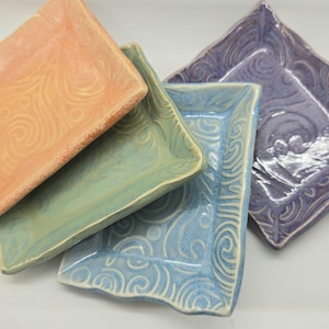 Soap Dish: Pastel Swirls