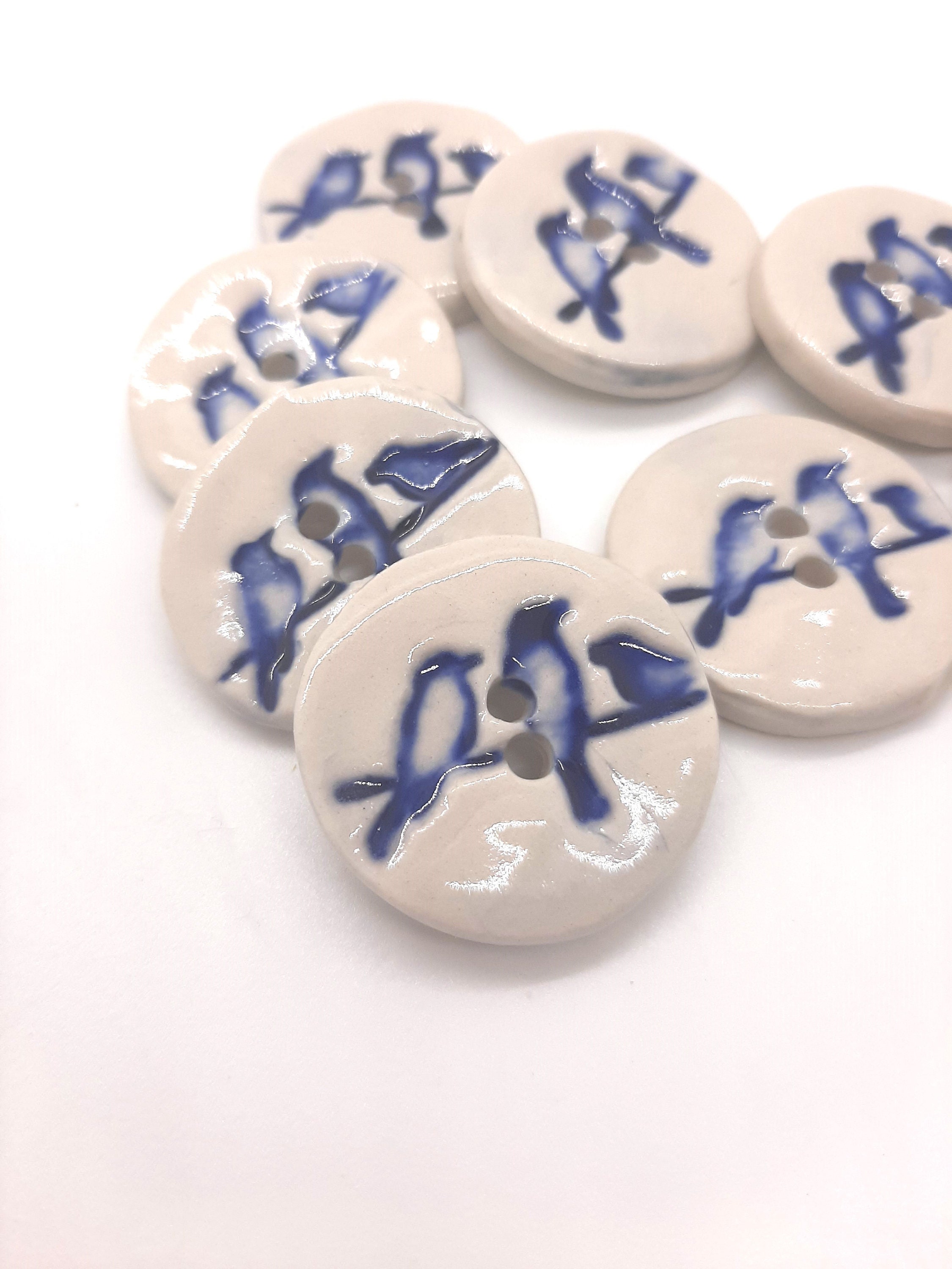 Buttons: Birds on Wire - Etsy