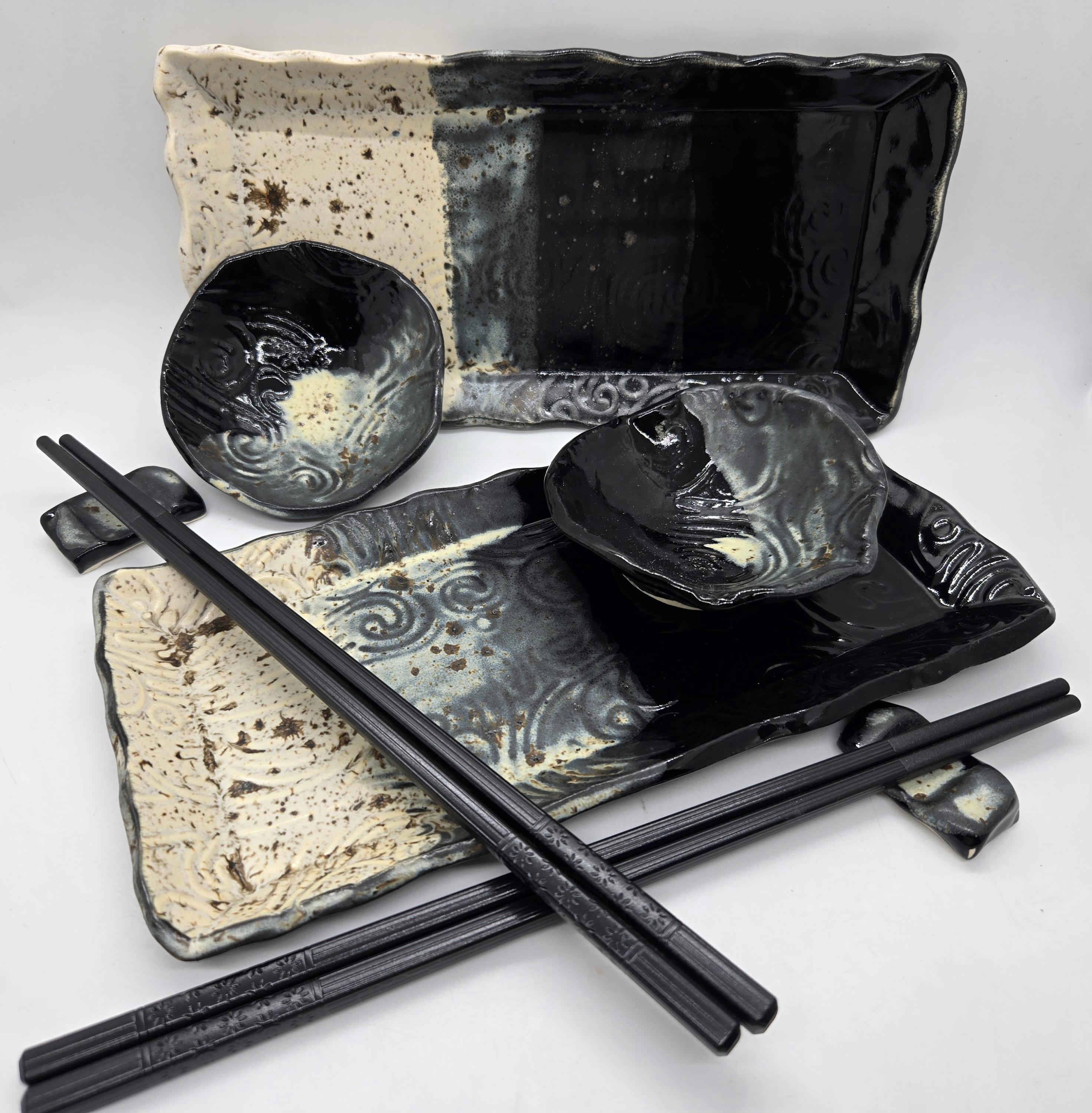 Aazon.co | Didaey 16 Pcs Sushi Plate Set for Four, 4 Japanese Style