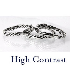 Dainty Stacking Rings Solid Sterling Silver Twisted Wire. image 5
