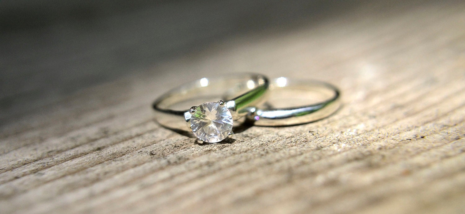 Engagement Ring Wedding Ring Set Engagement on a Budget Etsy