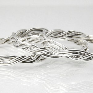 Dainty Stacking Rings Solid Sterling Silver Twisted Wire. image 3