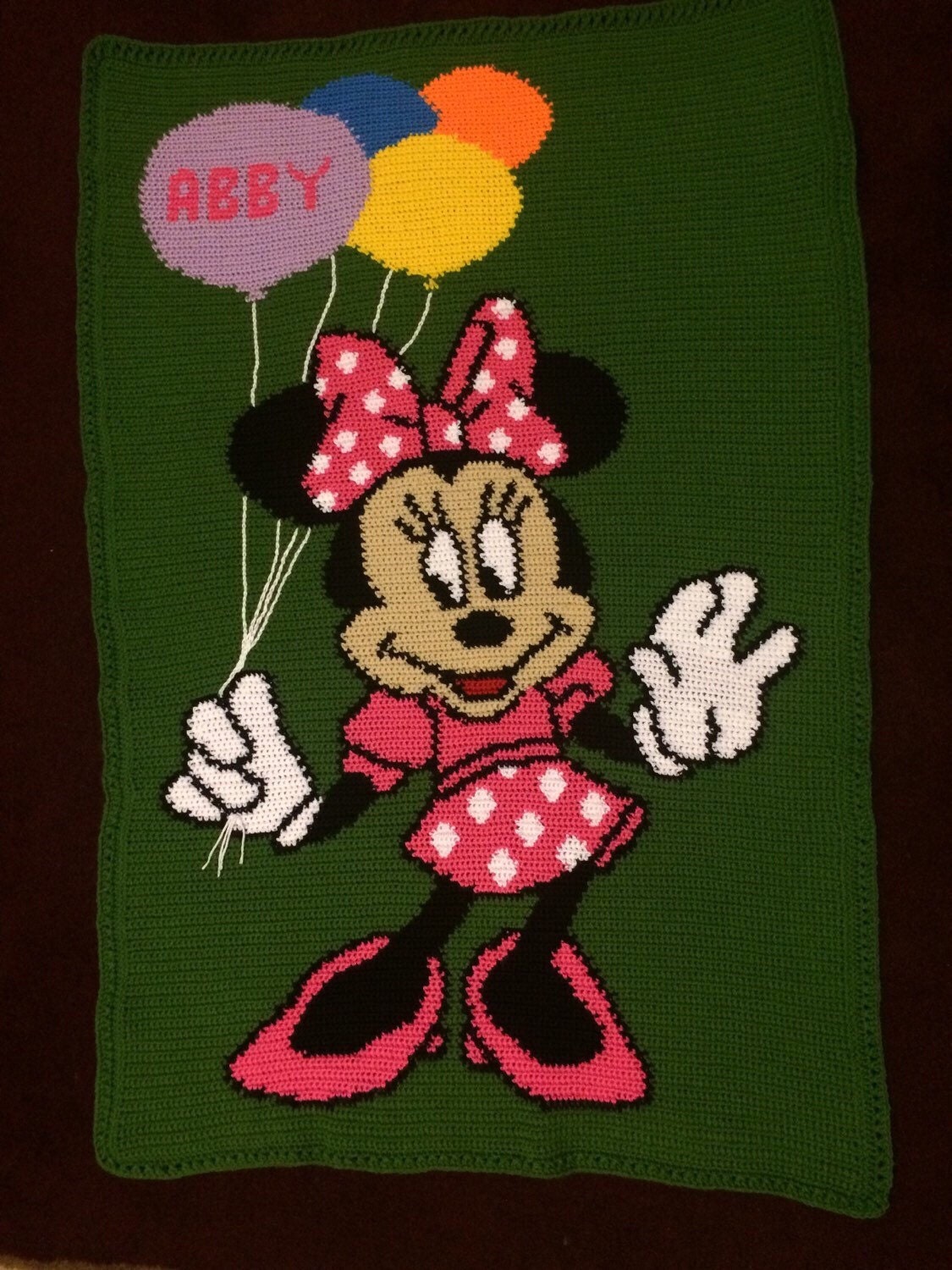 Minnie Mouse Crochet Blanket Etsy