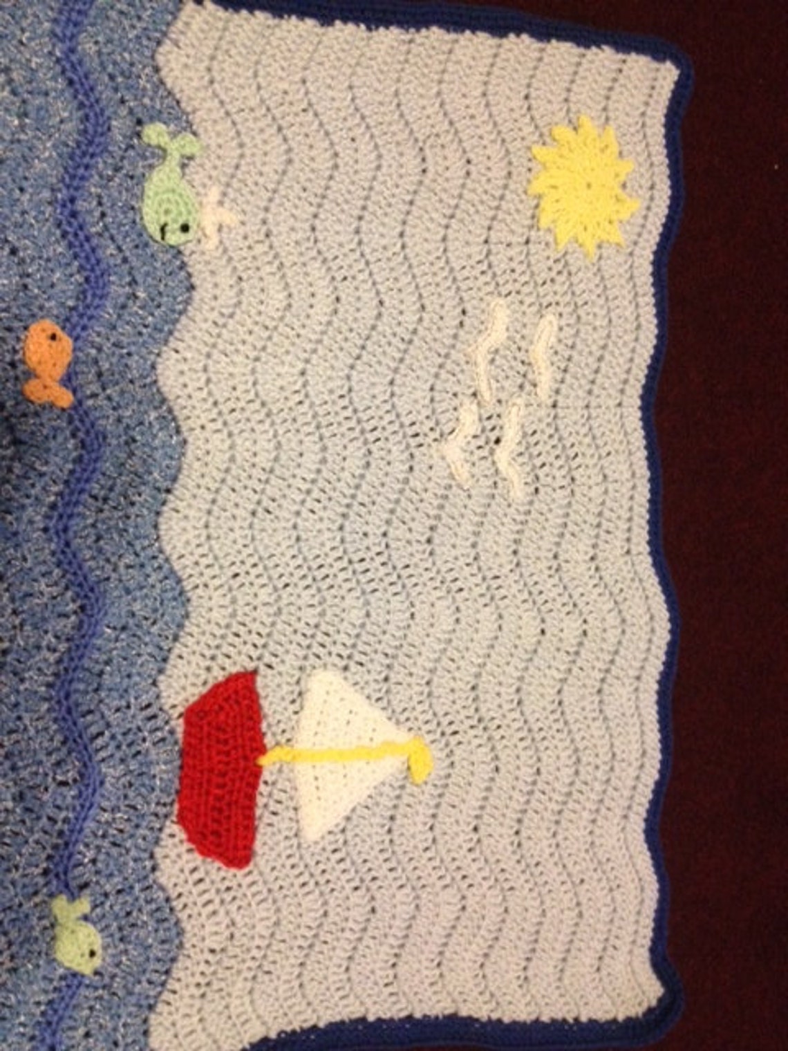 Crochet Sailboat Blanket Etsy