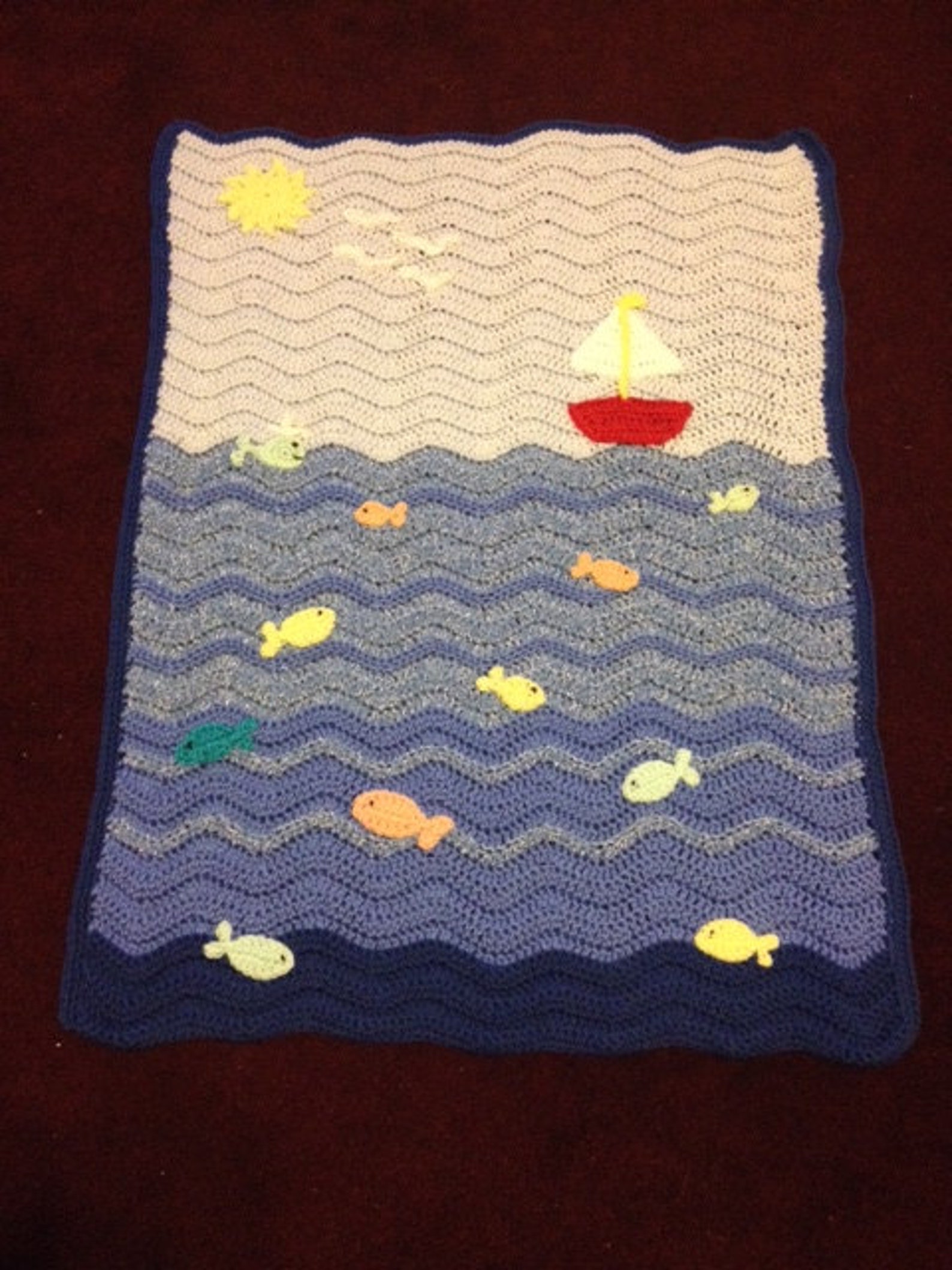 Crochet Sailboat Blanket Etsy