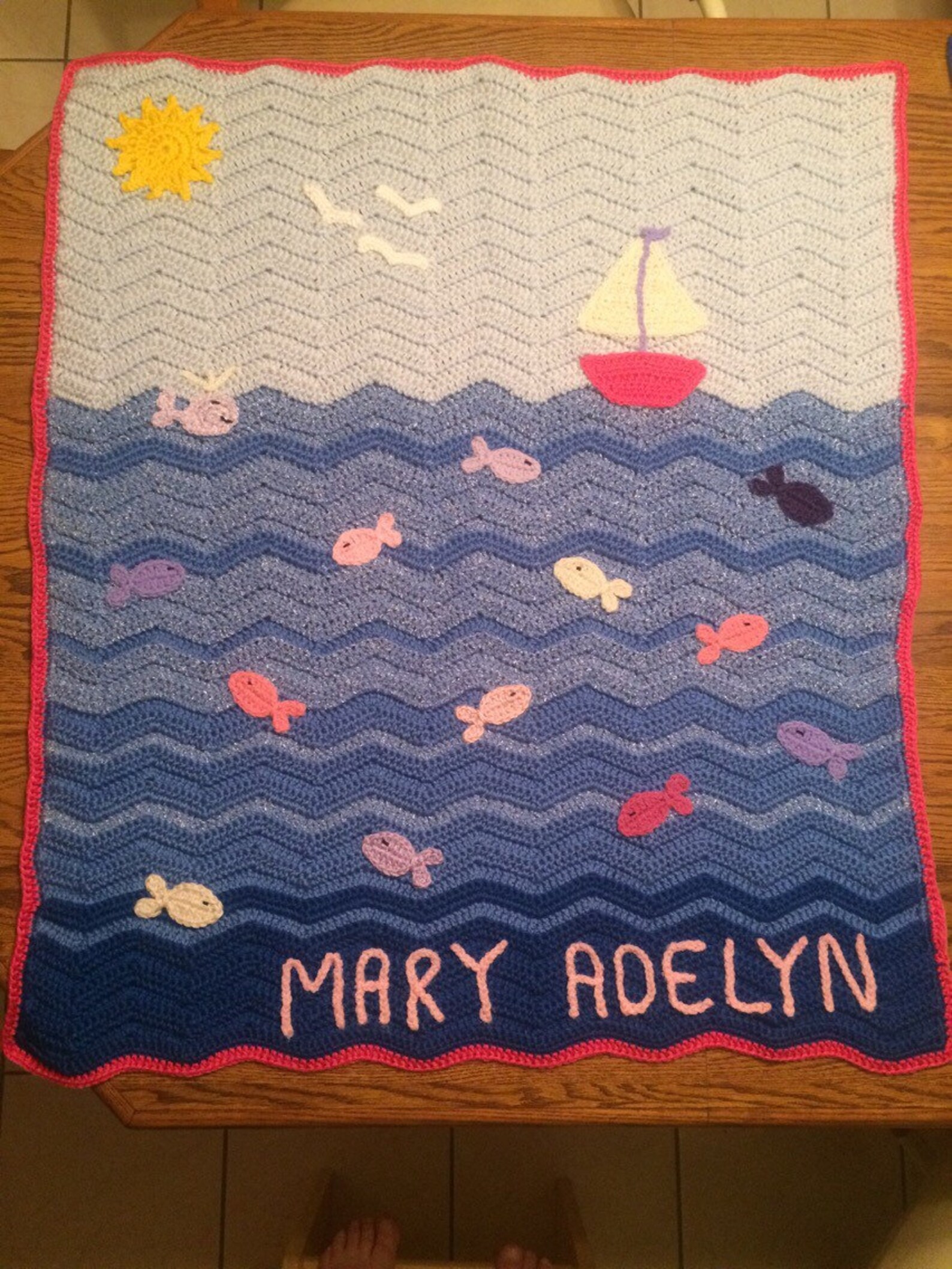 Crochet Sailboat Blanket Etsy