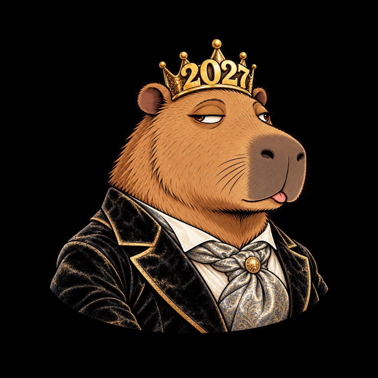 Nouvel An Capybara PNG, Minuit Capybara 2027 Animal Clipart ...