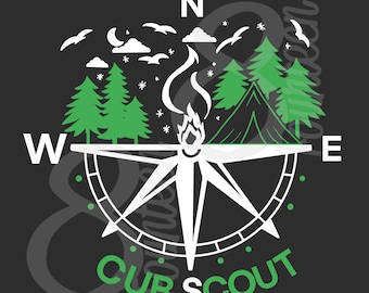 Cub Scout Outdoors *PNG Only* - Kompass, im Freien, Pfadfinder, Jungen, Anführer