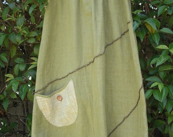 Asymmetric Skirt, 100% Linen