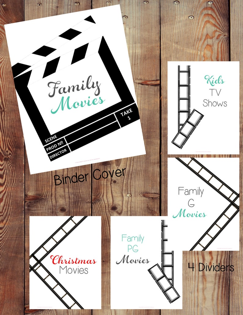 Printable DVD / Movie Organizer and DVD Storage Dividers - Etsy
