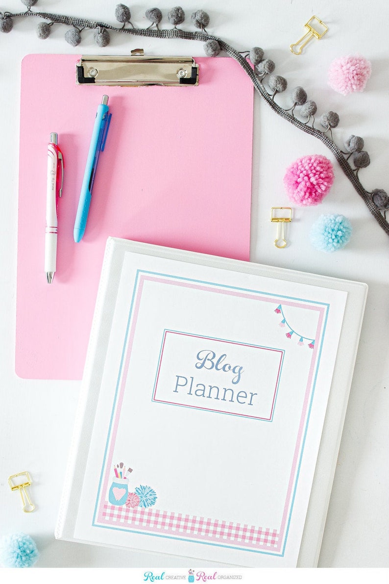 Blog Planning Blog Planner, Goal Planner, and Social Tracker Monthly Goal Planner Yearly Goal Planner image 1