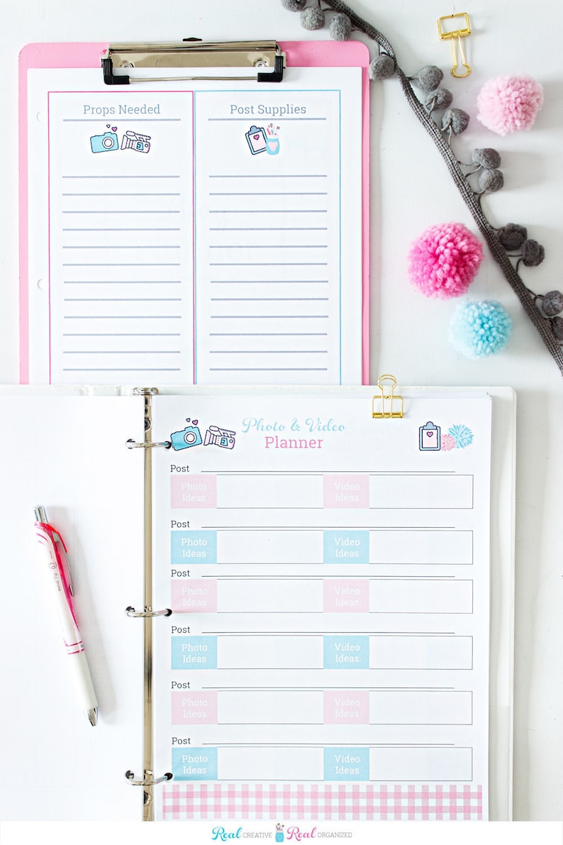 Blog Planning Blog Planner, Goal Planner, and Social Tracker Monthly Goal Planner Yearly Goal Planner image 5