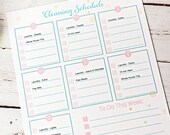 Cleaning Schedule, Editable Weekly Cleaning Printable, Home Cleaning Planner, Cleaning Printable