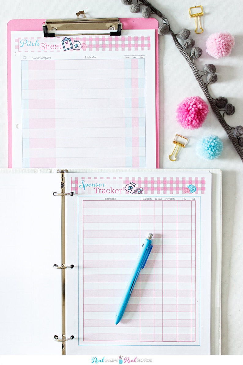 Blog Planning Blog Planner, Goal Planner, and Social Tracker Monthly Goal Planner Yearly Goal Planner image 4