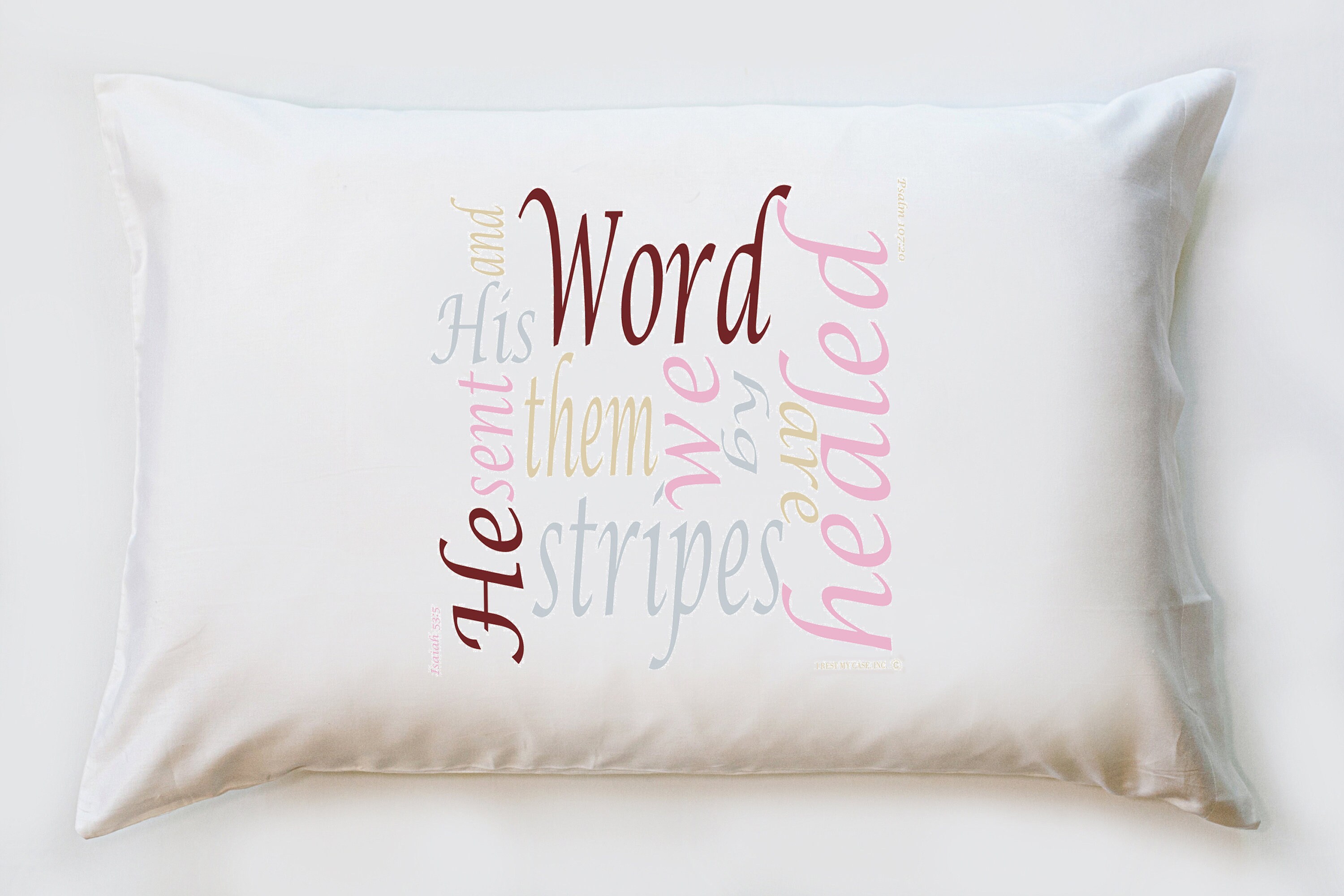 Healing Word Collage Pillowcase for Her Etsy