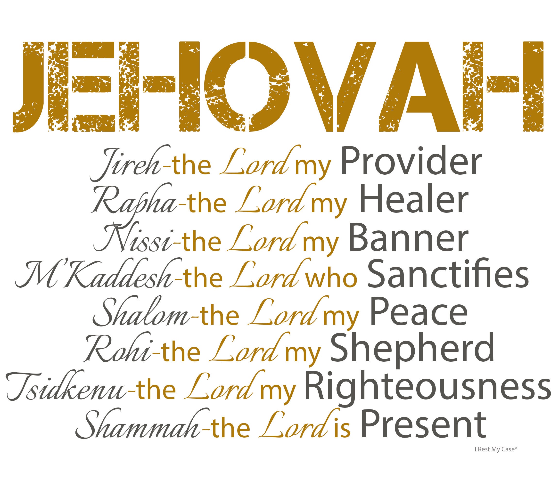 Jehovah Names of God Pillowcase Etsy