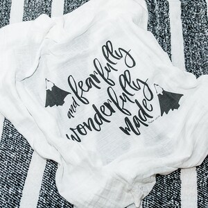 fearfully and wonderfully made...Psalm 139:14...Baby Swaddle Blanket