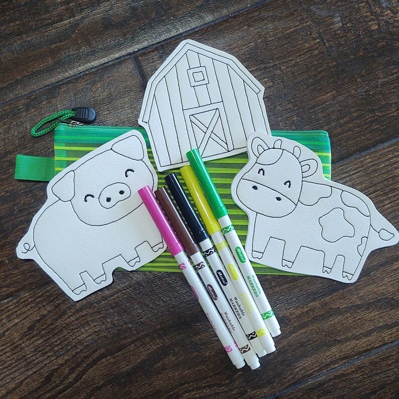 Reusable Coloring Doodle Art Set - Etsy