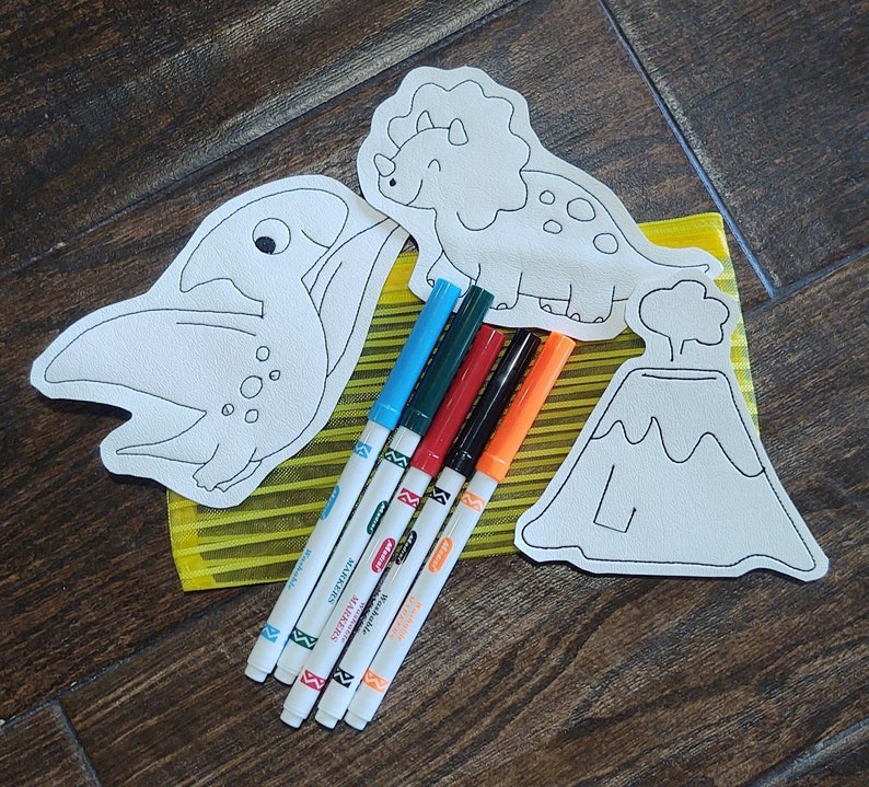 Reusable Coloring Doodle Art Set - Etsy