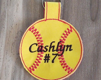 Softball Zipper Pulls and Keychains - MANY Styles!