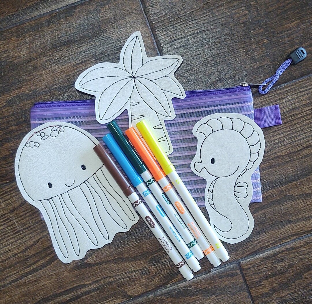 Reusable Coloring Doodle Art Set - Etsy
