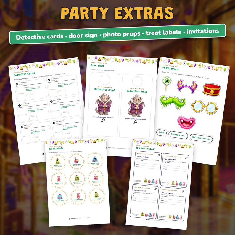 Monster Birthday Party Game Printable, Kids Escape Room Ages 6-10, Two Levels, Monster Mystery Game & Treasure Hunt at Home zdjęcie 11