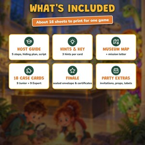 Anniversaire Dinosaure Jeu à Imprimer, Escape Game Enfant 6-10 Ans, Fête Dinosaures, Jeu d'Enquête et Chasse au Trésor Maison, 2 Niveaux image 6