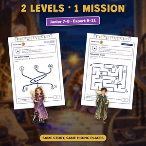 Printable Wizard School Escape Room for Kids Ages 7-11, Two Difficulty Levels, Magic Mystery Game & Treasure Hunt at Home image 9