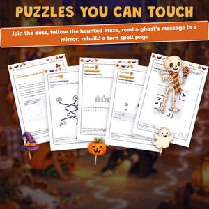 Printable Halloween Escape Room for Kids Ages 6-10, Two Difficulty Levels, Halloween Mystery Game & Treasure Hunt at Home image 8