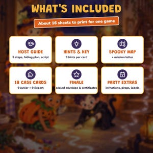Printable Halloween Escape Room for Kids Ages 6-10, Two Difficulty Levels, Halloween Mystery Game & Treasure Hunt at Home image 6