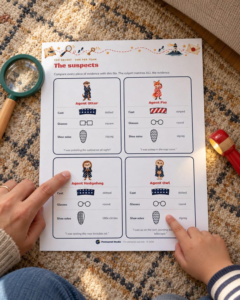Printable Spy Escape Room for Kids Ages 7-12, Two Difficulty Levels, Secret Agent Mission & Treasure Hunt at Home image 2