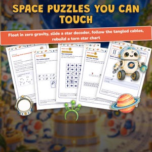 Space Birthday Party Game Printable, Kids Escape Room Ages 6-10, Two Levels, Outer Space Mystery & Treasure Hunt at Home image 8