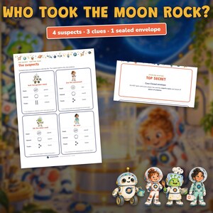 Space Birthday Party Game Printable, Kids Escape Room Ages 6-10, Two Levels, Outer Space Mystery & Treasure Hunt at Home image 10