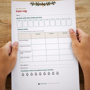 Printable Christmas Escape Room for Kids Ages 6-10, Two Difficulty Levels, Christmas Mystery Game & Treasure Hunt at Home image 2