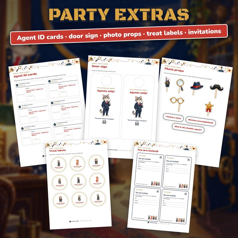 Printable Spy Escape Room for Kids Ages 7-12, Two Difficulty Levels, Secret Agent Mission & Treasure Hunt at Home image 11