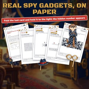 Printable Spy Escape Room for Kids Ages 7-12, Two Difficulty Levels, Secret Agent Mission & Treasure Hunt at Home image 8