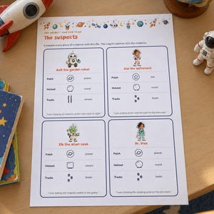 Space Birthday Party Game Printable, Kids Escape Room Ages 6-10, Two Levels, Outer Space Mystery & Treasure Hunt at Home image 2