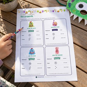 Monster Birthday Party Game Printable, Kids Escape Room Ages 6-10, Two Levels, Monster Mystery Game & Treasure Hunt at Home zdjęcie 2