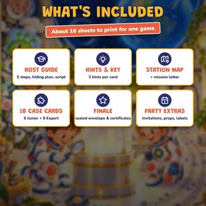 Space Birthday Party Game Printable, Kids Escape Room Ages 6-10, Two Levels, Outer Space Mystery & Treasure Hunt at Home image 6