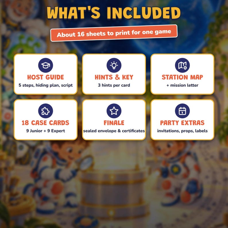 Space Birthday Party Game Printable, Kids Escape Room Ages 6-10, Two Levels, Outer Space Mystery & Treasure Hunt at Home image 6