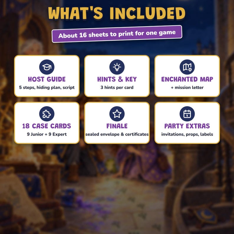 Printable Wizard School Escape Room for Kids Ages 7-11, Two Difficulty Levels, Magic Mystery Game & Treasure Hunt at Home image 6