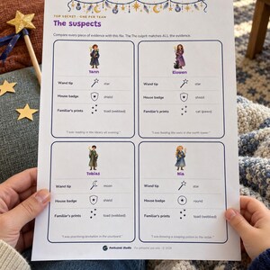 Printable Wizard School Escape Room for Kids Ages 7-11, Two Difficulty Levels, Magic Mystery Game & Treasure Hunt at Home image 2