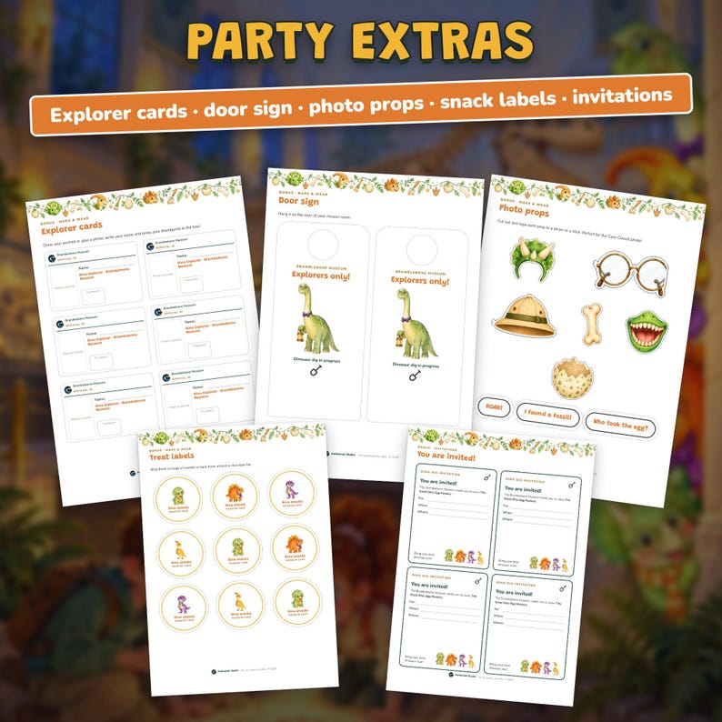 Anniversaire Dinosaure Jeu à Imprimer, Escape Game Enfant 6-10 Ans, Fête Dinosaures, Jeu d'Enquête et Chasse au Trésor Maison, 2 Niveaux image 11